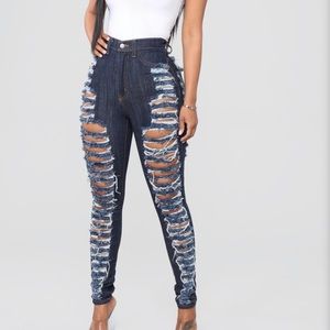 Run For My Money Distressed Skinny Jeans